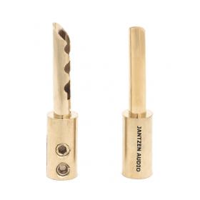 Jantzen Audio Banana BFA Plug, Grub screw type, Gold plated, a pair