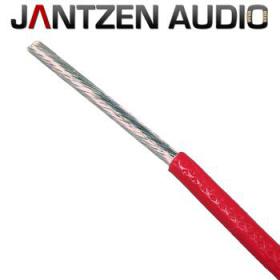 Jantzen Silver Plated Copper Wire Speaker Cable, AWG 13, RED, 1 metre