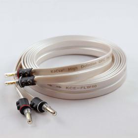 Przewód głośnikowy KaCsa KCEFLW253 (2x2,5mm2) / płaski / wtyki bananowe   długość 2x3 m